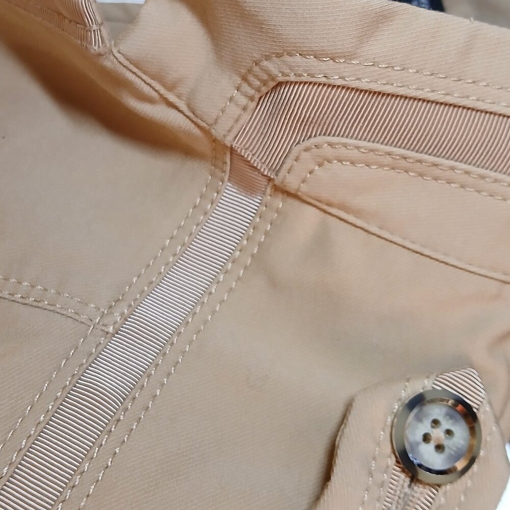 WHITE HOUSE BLACK MARKET Golden Tan Jacket with Satin & Button Details - Picture 8 of 11